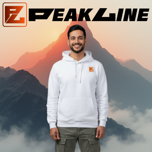 sweat à capuche blanc Unisexe PEAKLINE