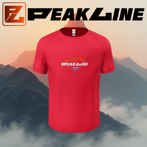 Tee shirt running  Homme - Rouge  PEAKLINE MOUNTAIN