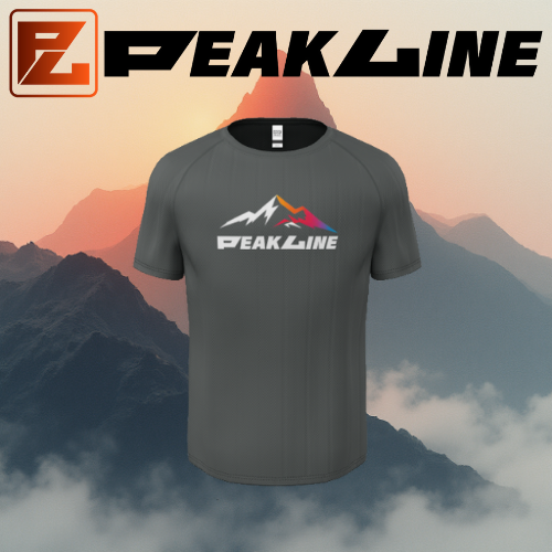 Tee shirt running  Homme - gris plomb PEAKLINE MOUNTAIN