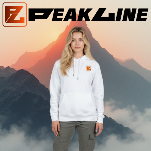 sweat à capuche blanc Unisexe PEAKLINE