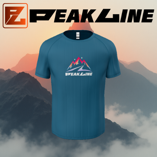 Tee shirt running Homme - Bleu marine PEAKLINE MOUNTAIN