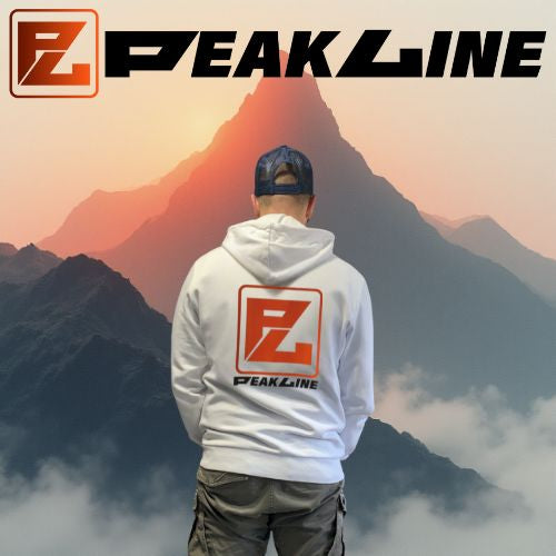 sweat à capuche blanc Unisexe FLOCAGE VELOUR PEAKLINE