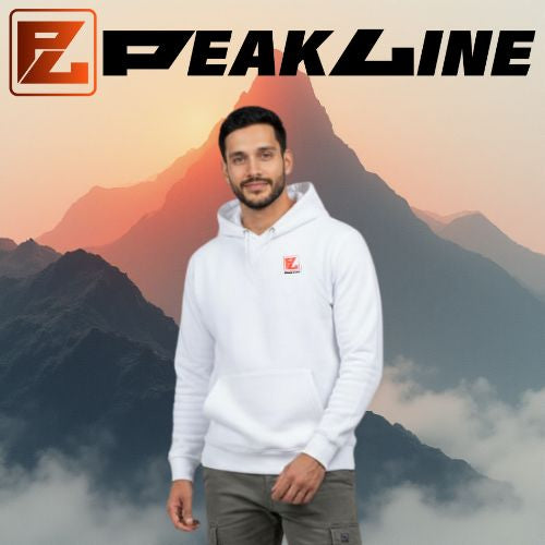 sweat à capuche blanc Unisexe FLOCAGE VELOUR PEAKLINE