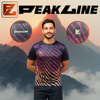 Maillot Running Homme noir PEAKLINE dégradé violet/orange